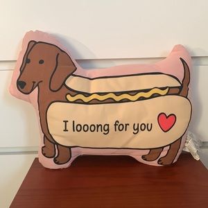 dachshund hotdog I looong for you pillow